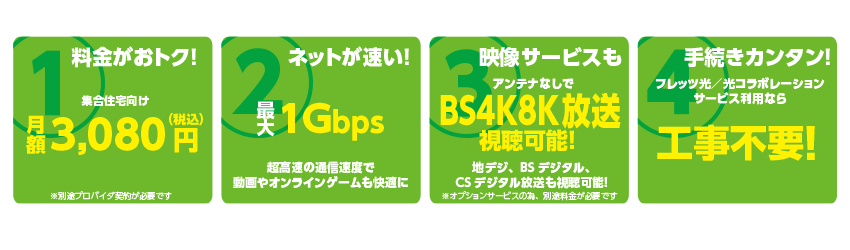 ダイバー光ネット4つの特徴